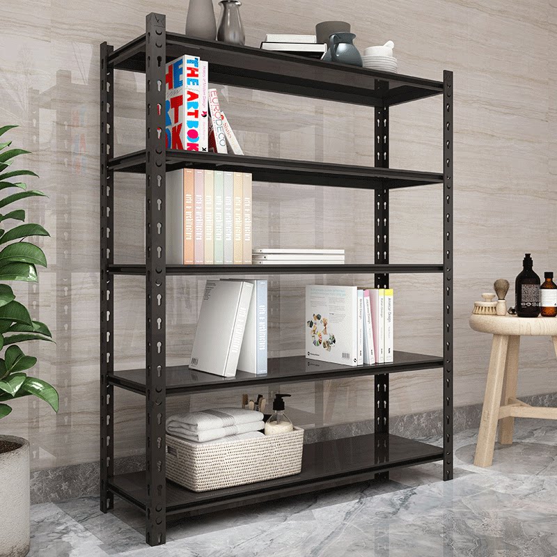 佑企货架黑色家用仓库仓储物架置物架阳台展示铁架子多层杂物架_虎窝淘