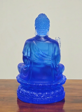 汉传宝塔药师古法琉璃佛摆件