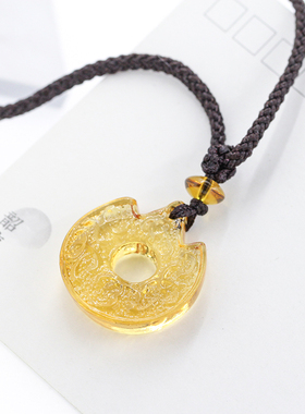 古法琉璃坊吉祥符观山吊坠项链