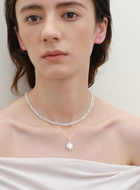 气质通勤白贝母吊坠项链