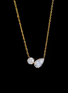 水滴圆钻3a活彩欧美锁骨链