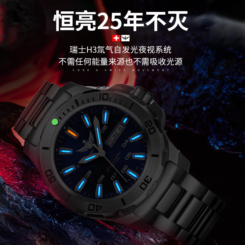 野狼旗舰瑞士十大全自动机械表机芯 蓝顿豪爵手表国产腕表