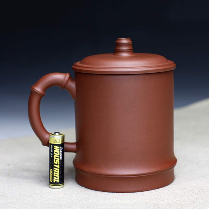 竹节杯 实力派工艺员王夕(锡)珍全手工原矿底槽青品茗茶壶500cc