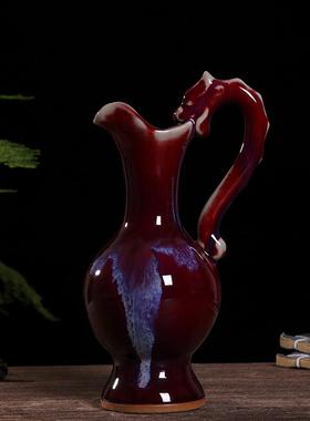 ATPEUN仿古陶瓷花瓶摆件 客厅 插花钧瓷小花瓶家居饰品客厅电视柜