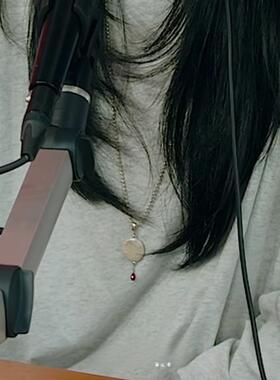 S925银Jennie金智妮同款圆片项链