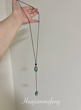 新中式仿绿松石吊坠项链女高级感