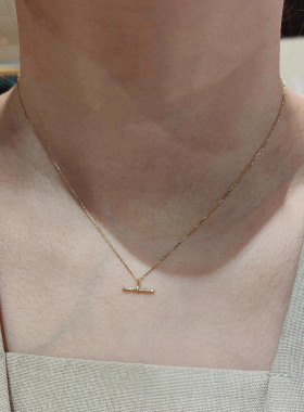 S925纯银平衡木项链轻奢小众高级