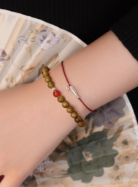 新中式好运锦鲤红绳手链古风手饰