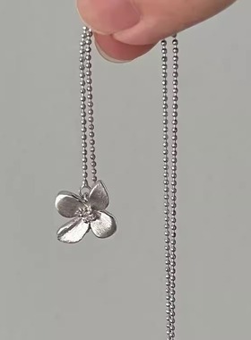 花朵项链法式极简清新浪漫锁骨链