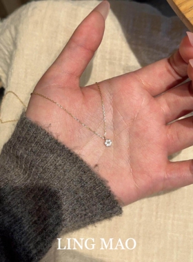 爆闪迷你花朵项链清冷感简约小众