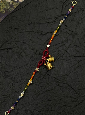 S925纯银星星彩色编绳手链女中式