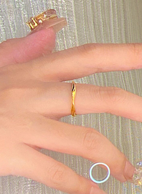 莫比乌斯环戒指独特简约素圈指环