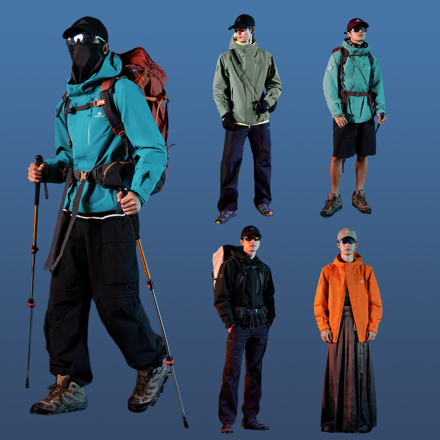 【青鸟冲锋衣】拓路者户外三合一登山服男款秋冬防风防水登山服