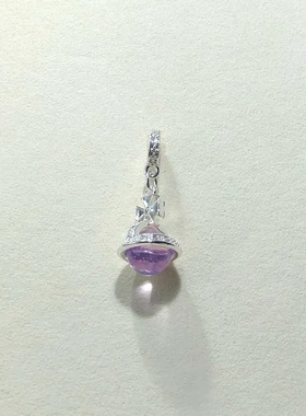 DIY手工配件精致宝石吊坠水晶手链土星提溜链条饰品手工串珠材料