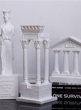 古城希腊神庙建筑模型装饰摆件