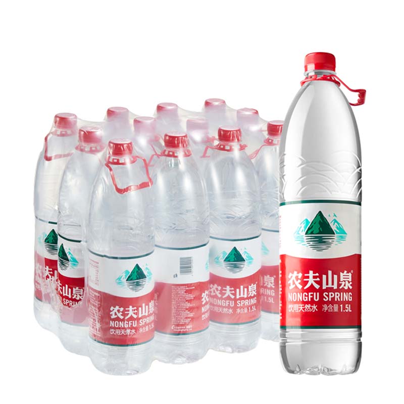 农夫山泉天然饮用水1.5L×12瓶装整箱弱碱性饮用水塑包装-图3