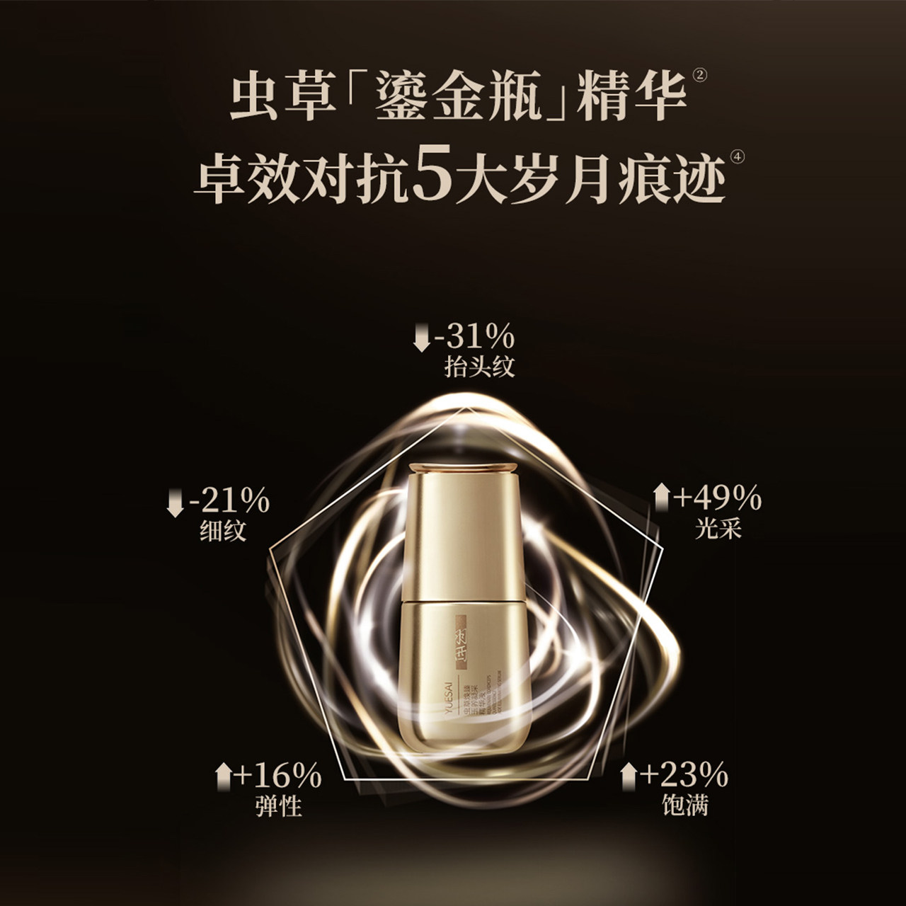 羽西虫草鎏金瓶高机能抗初老精华液 羽西液态精华