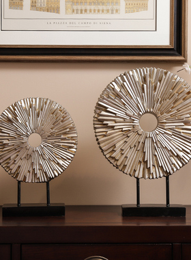 欧式风客厅玄关电视柜太阳装饰品