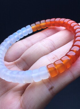 直播供货 工厂批发天然玛瑙直切药片手串文玩潮流DIY手串直播