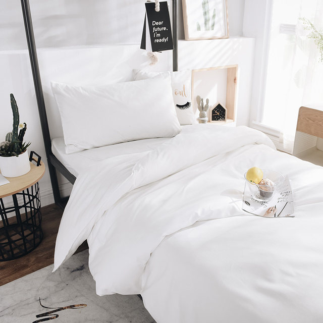 Student dormitory bedding three-piece set pure cotton full cotton