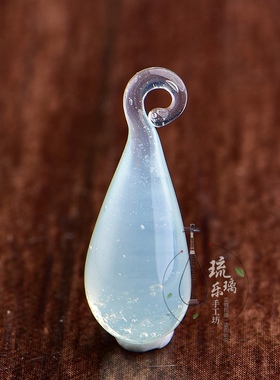 diy新品琉璃小水滴9毫米复古项链