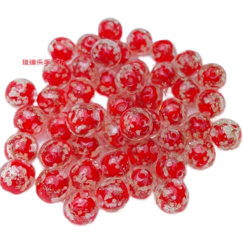 新品日式琉璃夜光圆珠散珠 Diy手链项链耳坠手工串珠材料配饰 8mm - 图3