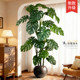 Simulated green plants, high-end realistic Monstera potted plants, fake green plant ornaments, decorative artificial flowers, simulated flower ornaments