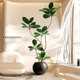 Simulated plant black diamond floor-standing potted indoor large-scale bionic green plant ornaments living room light luxury decorative flower fake tree