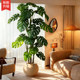 Simulated green plants, high-end realistic monstera, indoor light luxury potted ornaments, living room floor-standing bionic artificial tree plants