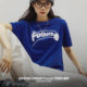 Madden Women's Klein Blue Embroidered Baseball Short Sleeve T
