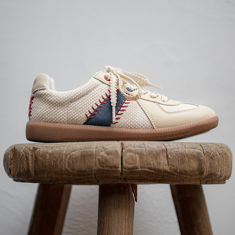 马登2025新款复古棒球版德训鞋百搭休闲鞋美式时尚板鞋小白鞋女士,淘宝优惠券,粉丝福利购,淘宝优惠卷