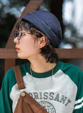 马登女装美式复古无檐地主瓜皮帽