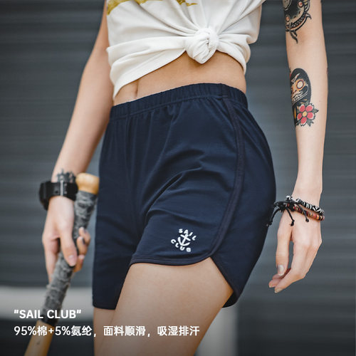 马登美式运动美高短裤修身休闲防走光打底健身瑜伽训练网球女夏季 - 图2