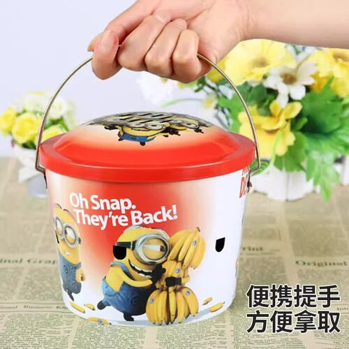 手提带盖蚊香桶蚊香盘家用蚊香托盘架接灰盘防烫檀香炉蚊香收纳盒 - 图2