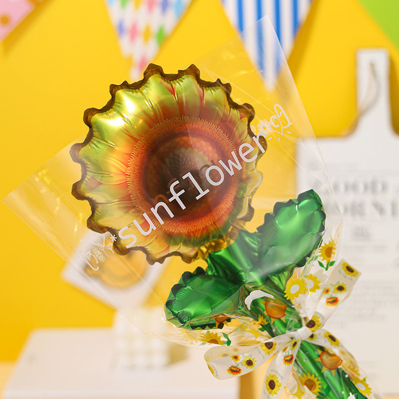 开学季气球实用幼儿园开学送全班礼品向日葵花束气球手持场景装饰,淘宝优惠券,粉丝福利购,淘宝优惠卷