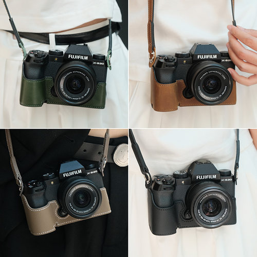 富士XS20保护套XT5真皮底座XT30三代皮套XT50相机包XM5xe5XH2配件 - 图3
