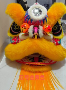 泡沫羊毛舞狮10寸12寸国潮醒狮玩具少年成人公司红色商铺摆件喜庆