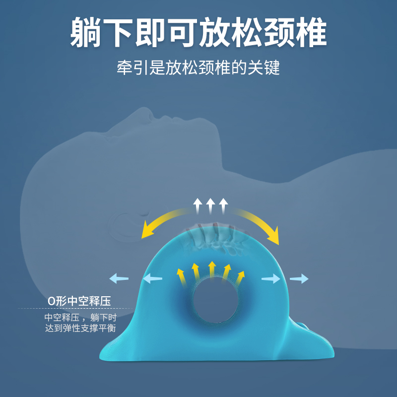 颈椎枕牵引睡觉专用硬枕非拉伸器按摩富贵包高枕护颈椎助睡眠枕头-图1