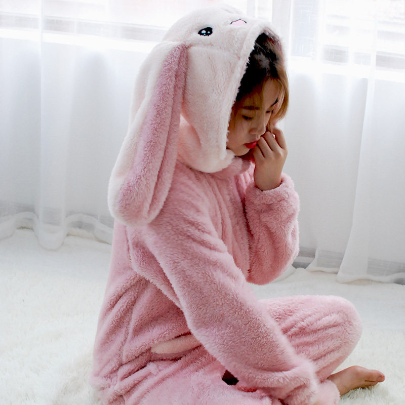 秋冬新款萌系可爱动物女睡衣连体衣 ovviek睡衣/家居服套装