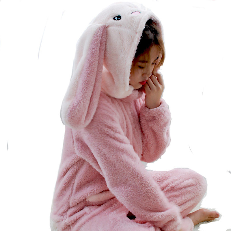 秋冬新款萌系可爱动物女睡衣连体衣 ovviek睡衣/家居服套装