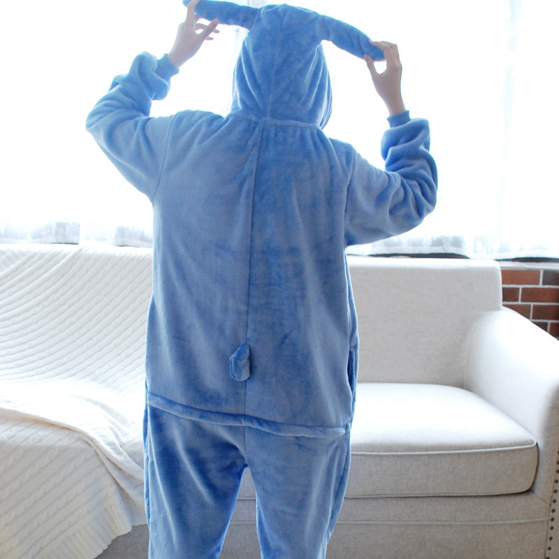 冬史迪奇蓝仔恐龙猫动物连体睡衣 ovviek睡衣/家居服套装