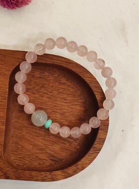 秒杀！「璟宸」新中式原创天然粉水晶马粉蓝瓷松月光石手链手串