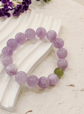 CHUNSHI「紫萝」大颗粒！原创天然薰衣草紫水晶岫玉水晶手链手串
