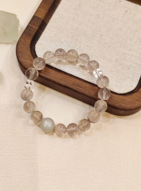 CHUNSHI「流光飞舞」新中式原创天然拉丝兔毛萤石手链手串送礼女