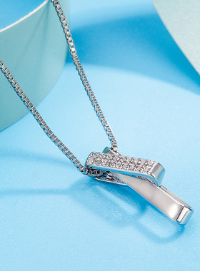 简约几何交叉环环相扣项链 ins冷淡风时尚通勤小众气质个性锁骨链