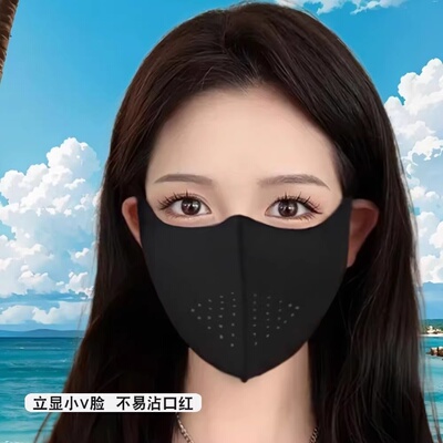 日本护眼角防晒口罩女2026夏季透气冰丝面罩防紫外线显脸小yf