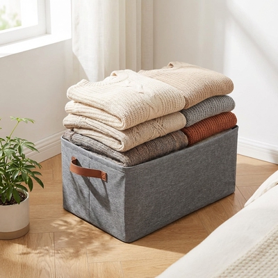 收纳盒钢架款衣物毛衣裤子整理盒收纳箱整理师推荐zh