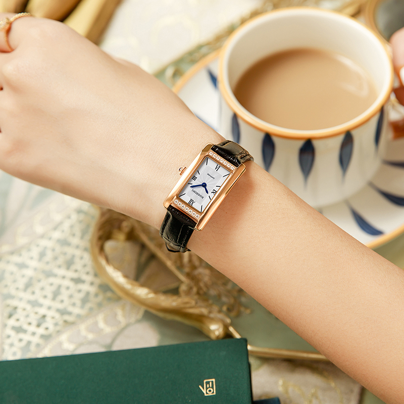 罗西尼旗舰店女正品简约气质小方表 罗西尼手表国产腕表