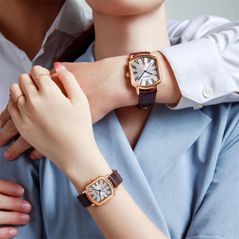 罗西尼官方旗舰店手表男方形复古石英腕表情侣对表121449 - 图3