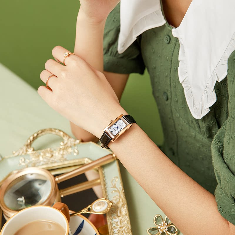 罗西尼旗舰店女正品简约气质小方表 罗西尼手表国产腕表